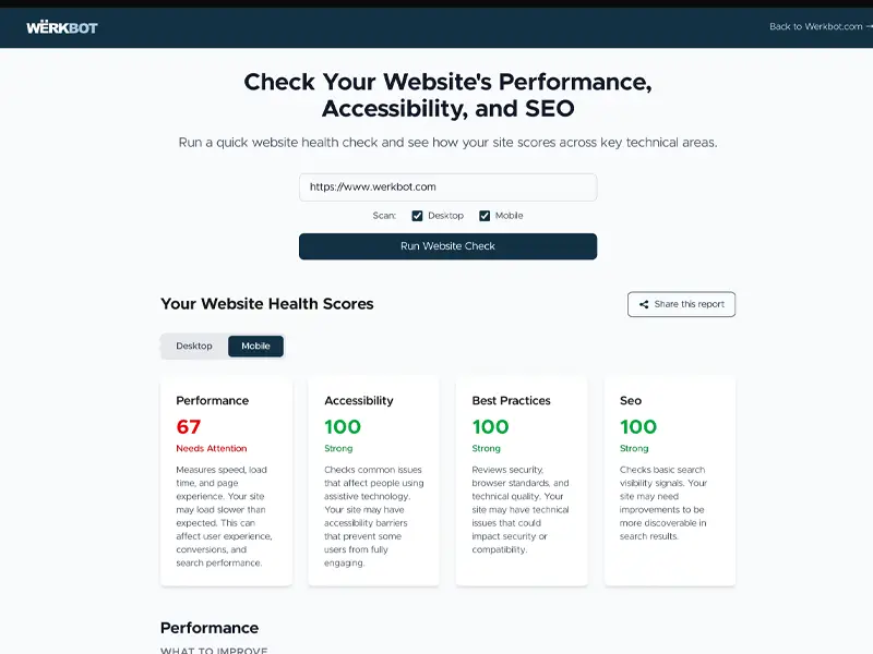 Werkscan Health Check